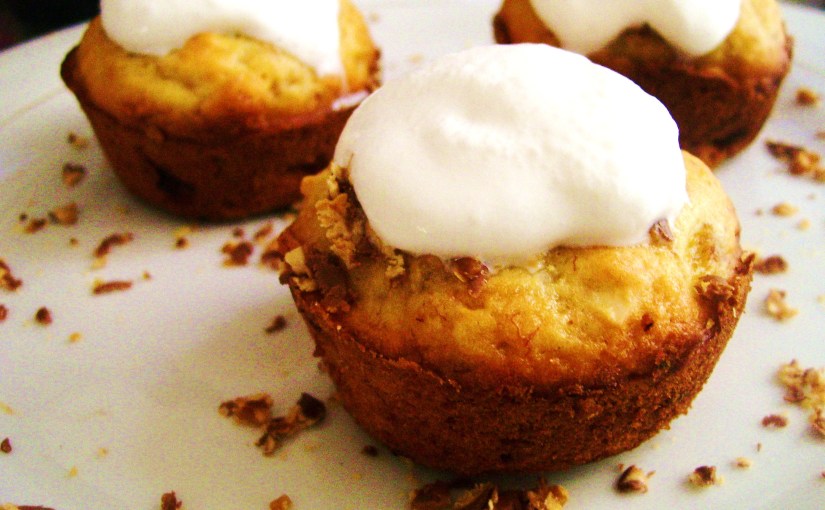 Muffins de guineo y&nbsp;nueces