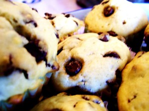 muffins de chispas de chocolate