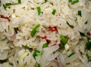 Arroz con cebolla