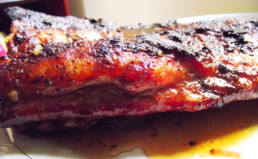 Costillitas asadas y moro&nbsp;multicolor