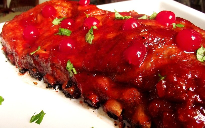 ¡Costillitas en salsa de cherry&nbsp;maraschino!