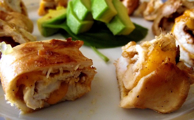 Rollitos de pechuga y&nbsp;cheddar