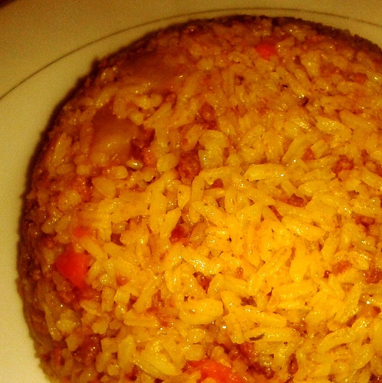 Locrio de carne molida