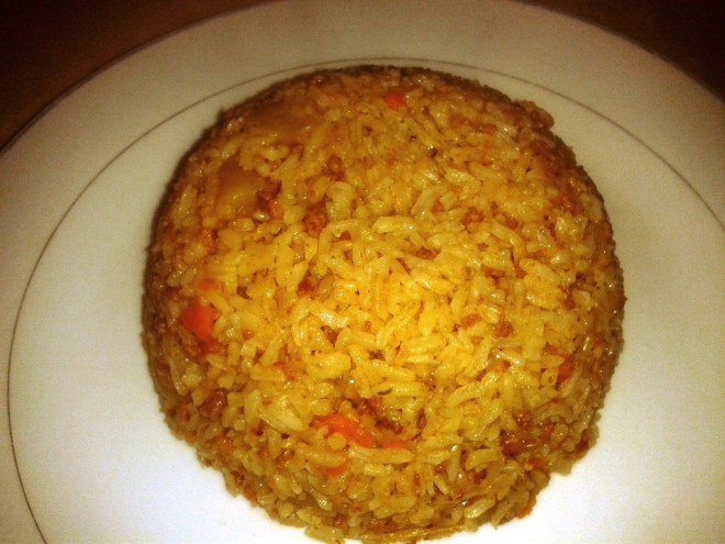 Locrio de carne molida