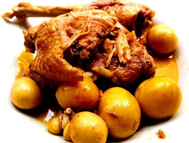 Una gallinita bien agüevaita