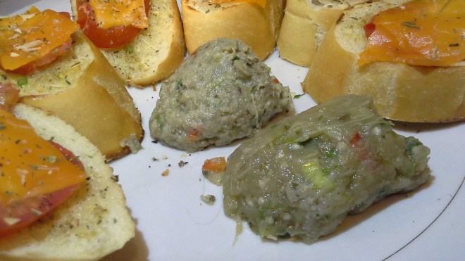 Berenjena a la vinagreta y berenjena con huevo