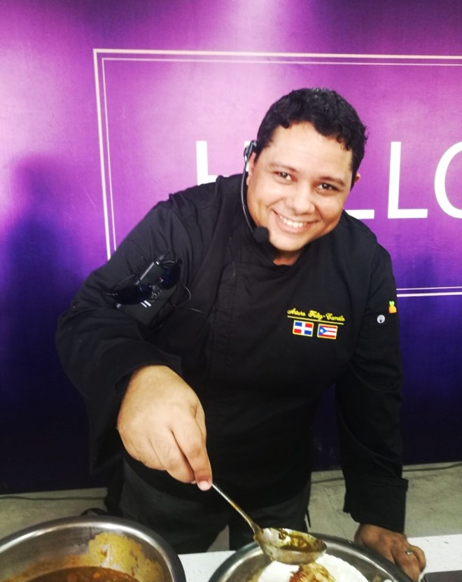 Arturo Féliz-Camilo. Cooking Show. Gourmand 2018. Yantai, China