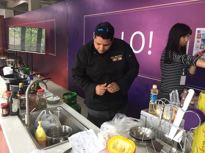 Arturo Féliz-Camilo. Cooking Show. Gourmand 2018. Yantai, China