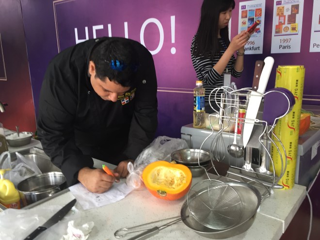 Arturo Féliz-Camilo. Cooking Show. Gourmand 2018. Yantai, China