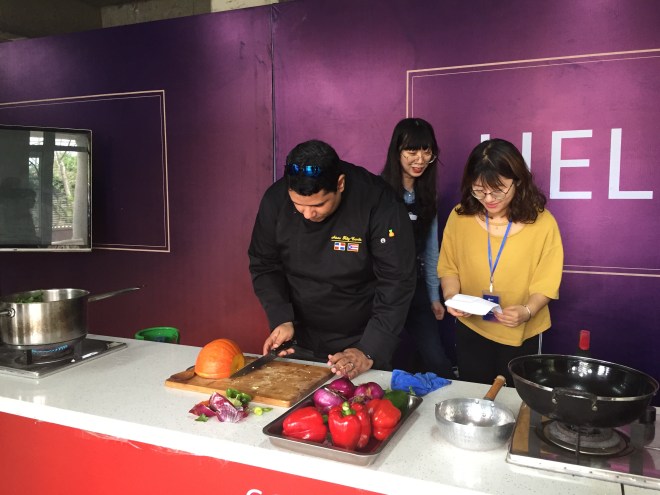 Arturo Féliz-Camilo. Cooking Show. Gourmand 2018. Yantai, China