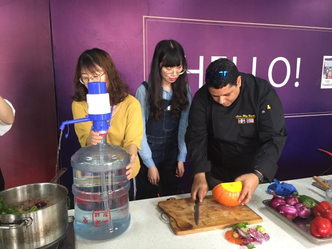 Arturo Féliz-Camilo. Cooking Show. Gourmand 2018. Yantai, China