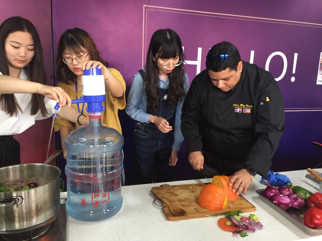 Arturo Féliz-Camilo. Cooking Show. Gourmand 2018. Yantai, China
