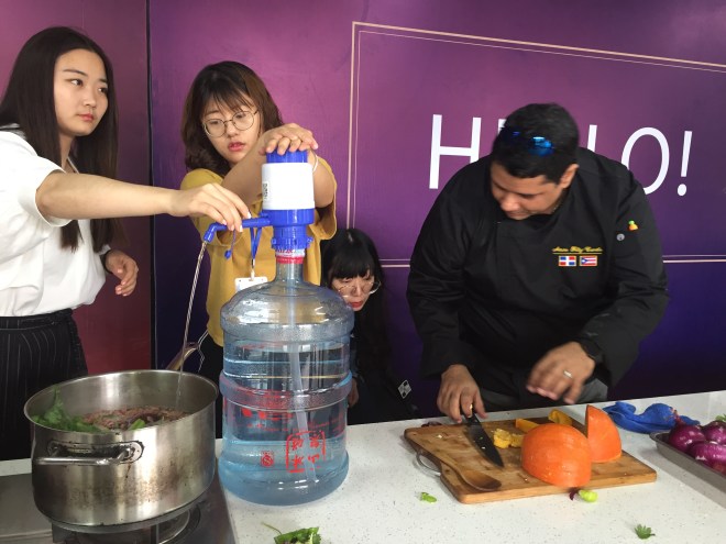 Arturo Féliz-Camilo. Cooking Show. Gourmand 2018. Yantai, China