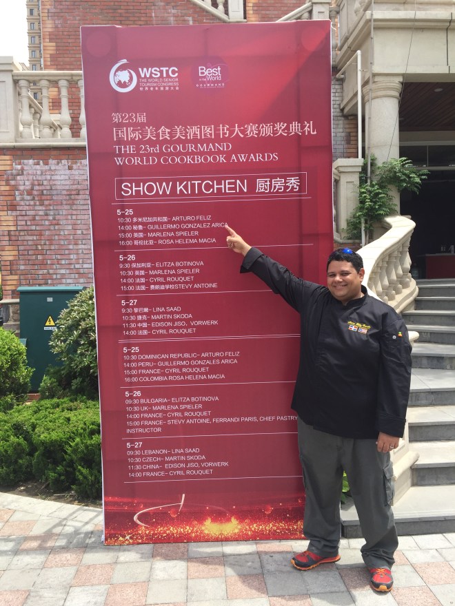 Arturo Féliz-Camilo. Cooking Show. Gourmand 2018. Yantai, China